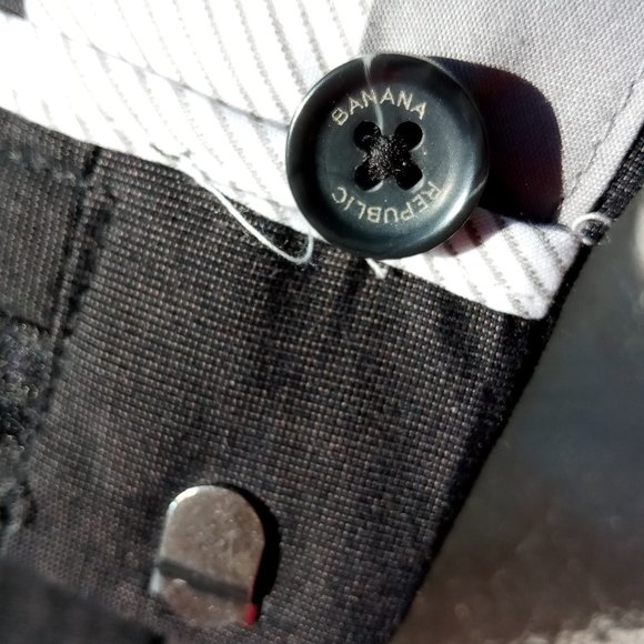 Banana Republic Black Men's Slacks Size 32/34 - Picture 5 of 8